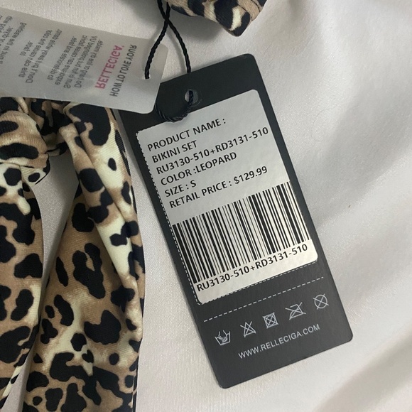 Relleciga leopard bikini SIZE SMALL NEW WITH TAGS RU3130-510 + RD3131-510 - Picture 2 of 5
